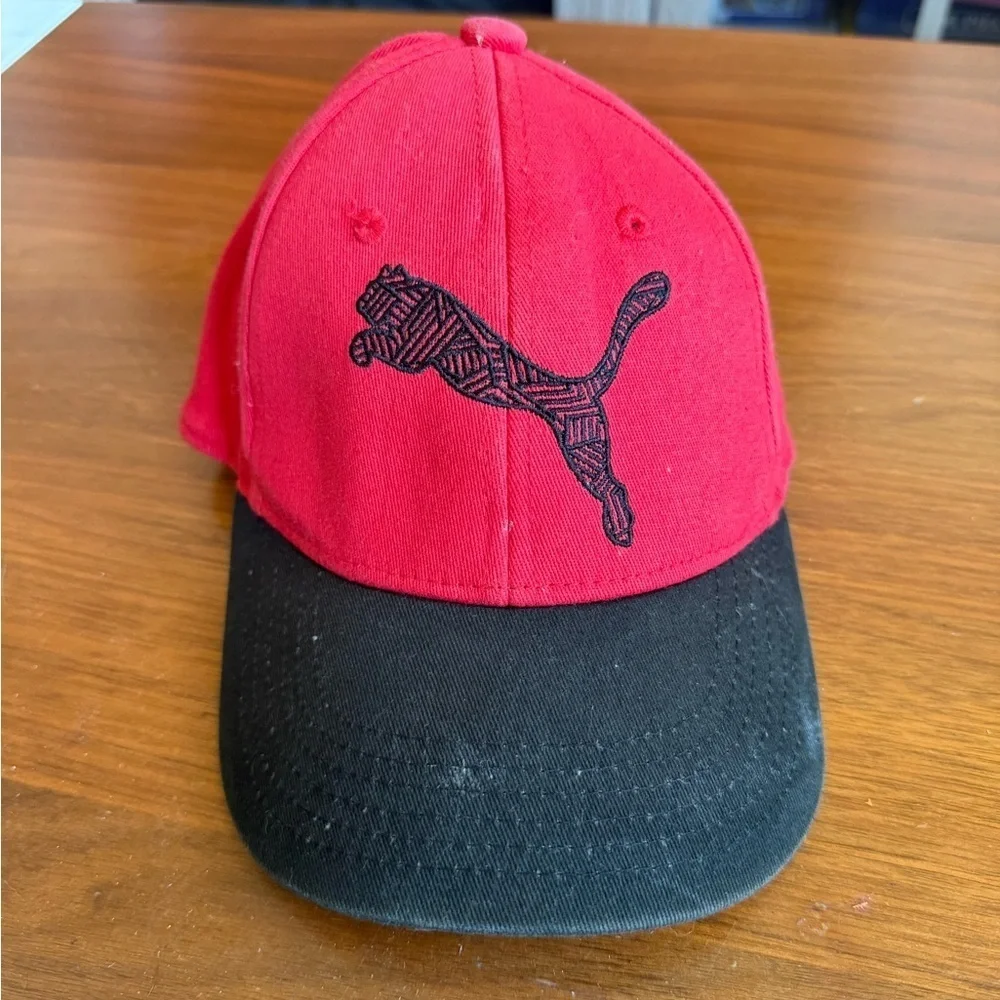 Puma Red and Black Logo Cap